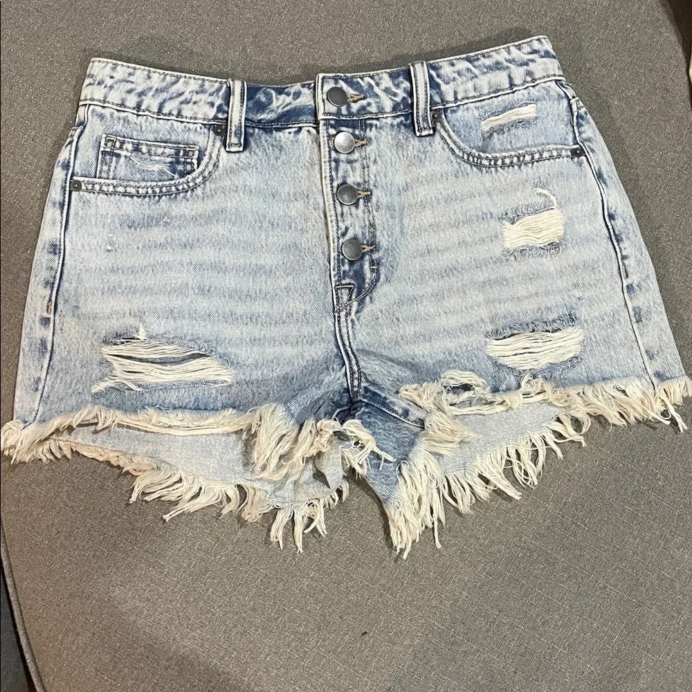 Altar'd State Frayed Jean Shorts 4 Buttonfly distressed